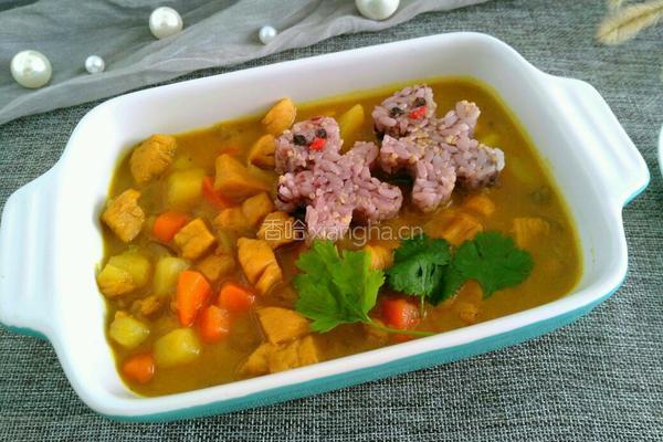 咖喱鸡肉小熊饭的做法图解16