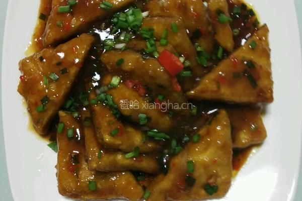 糖醋油煎豆腐干的做法图解8