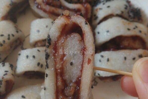 豆沙糯米糕的做法图解5