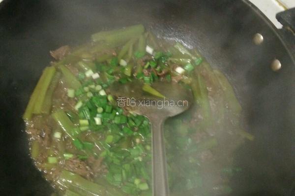 大蒜牛肉丝焖翡翠莴苣的做法图解19