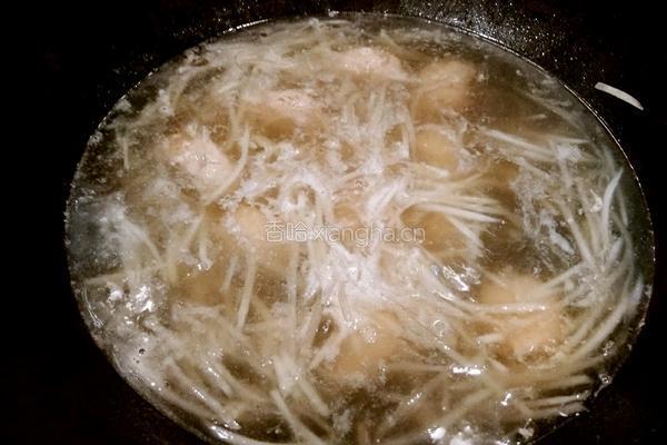 白萝卜丝肉丸汤的做法图解8