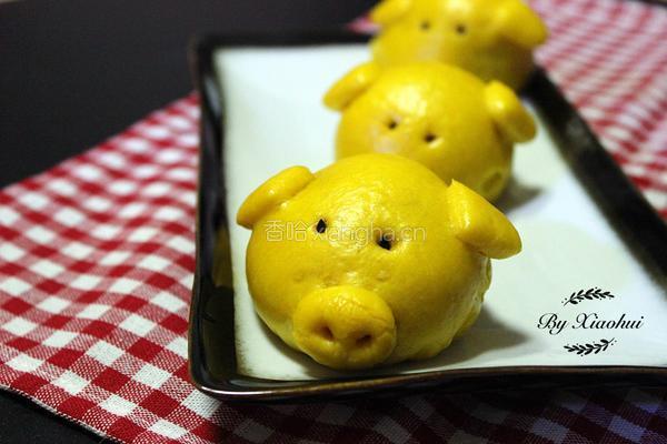 黄金小猪豆沙包的做法图解14
