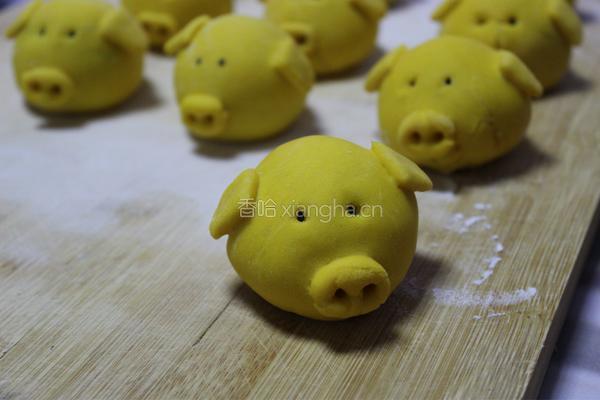 黄金小猪豆沙包的做法图解12