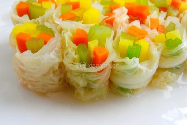 翡翠彩蔬卷的做法图解11
