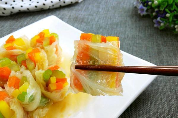 翡翠彩蔬卷的做法图解16