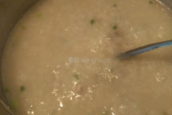 猪肝瘦肉生肠粥的做法图解13