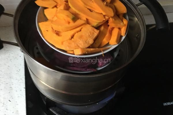 南瓜紫薯饼的做法图解2