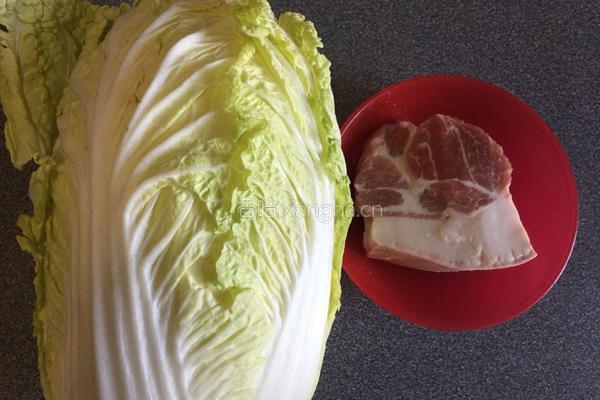 白菜粉条炖猪肉的做法图解2
