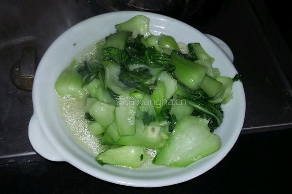 蒜香炒青菜的做法图解5