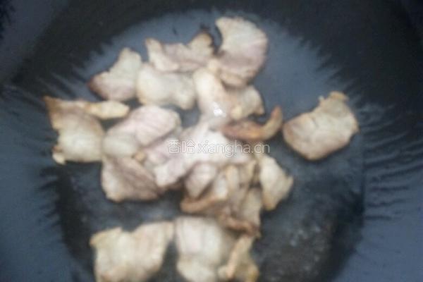蒜苗豆干炒肉的做法图解4
