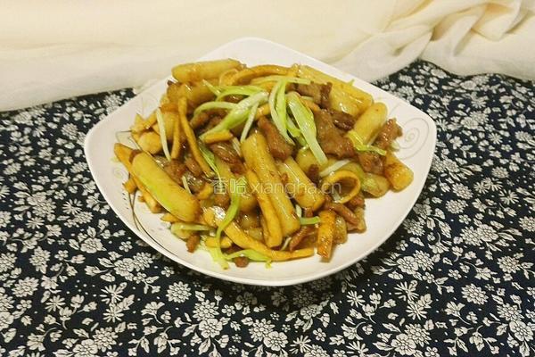 九芽肉丝炒年糕的做法图解19