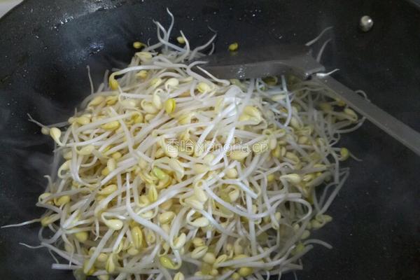 豆芽炒肉的做法图解2