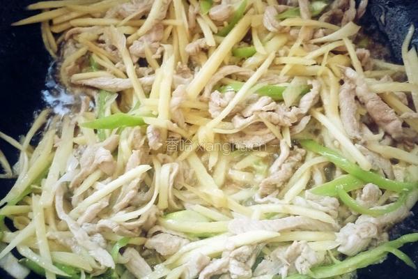 嫩姜炒肉丝的做法图解4
