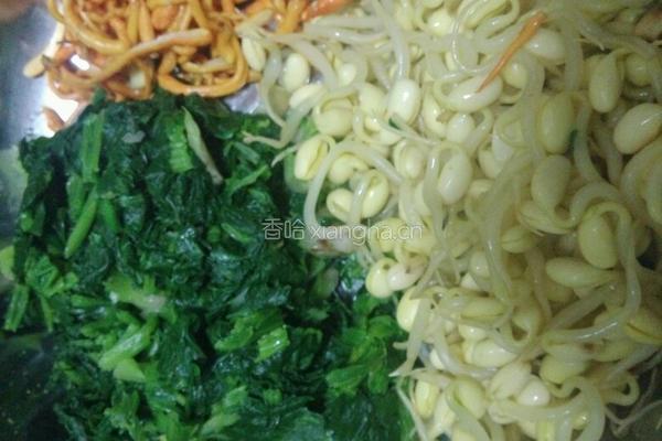凉拌菠菜黄豆芽的做法图解8