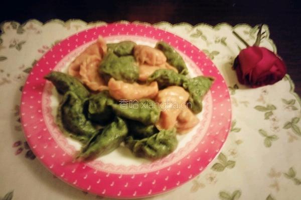 牛肉萝卜彩色饺子的做法图解7