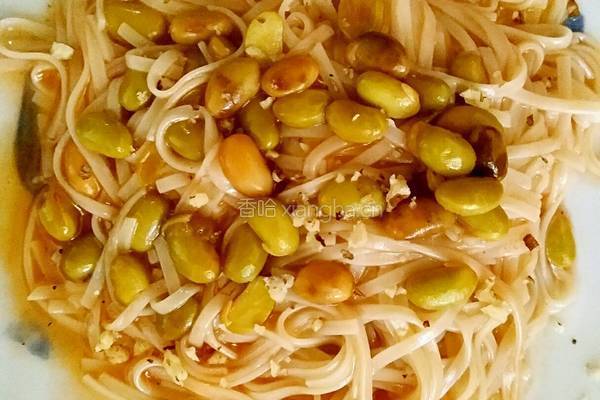 核桃毛豆茄汁拌面的做法图解5