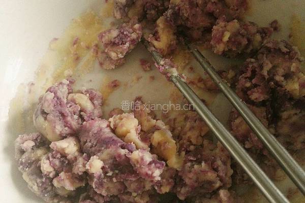 紫薯红豆酥的做法图解2