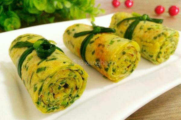 韭菜虾皮鸡蛋卷的做法图解1