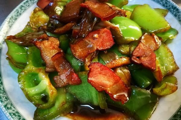 腊肉炒青椒的做法图解6
