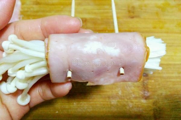 培根金针菇卷的做法图解8