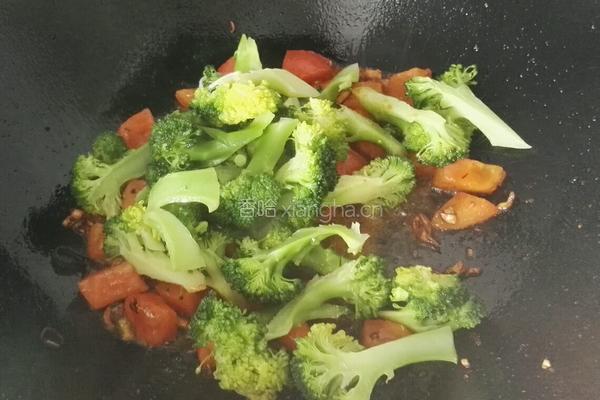 番茄炒西兰花的做法图解9
