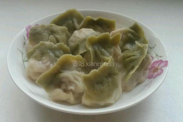 百财饺子（羊肉胡萝卜馅 抹茶版）的做法图解14