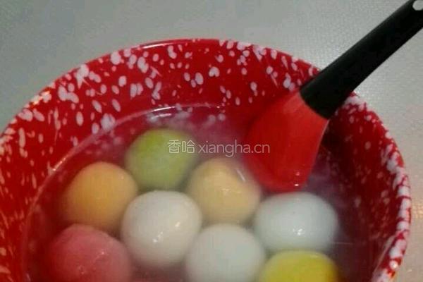 缤纷五彩芝麻汤圆的做法图解12