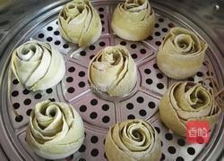 玫瑰花肉馒头(抹茶)的做法图解14