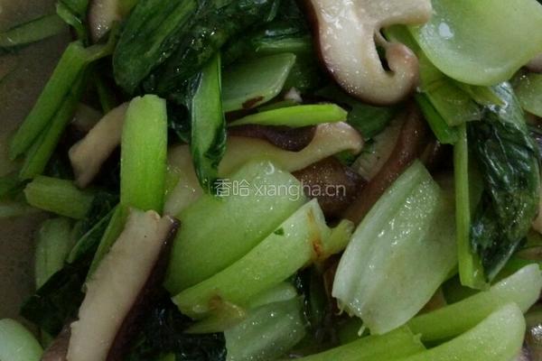 香菇油菜的做法图解5