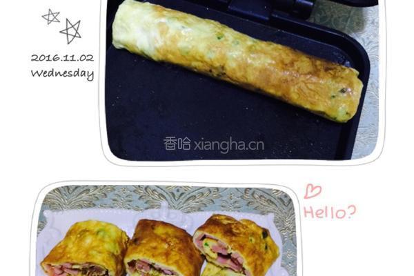 火腿鸡蛋卷的做法图解3