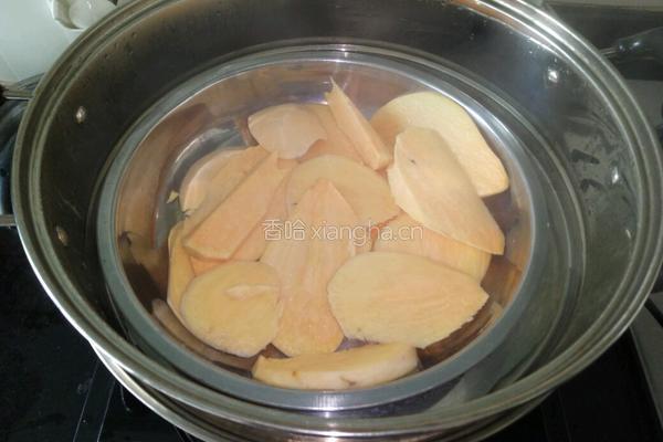 红豆红薯发糕的做法图解4