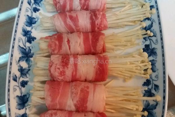 金菇肥牛卷的做法图解4