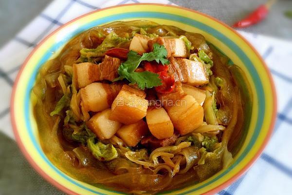 红烧肉炖白菜粉条的做法图解13