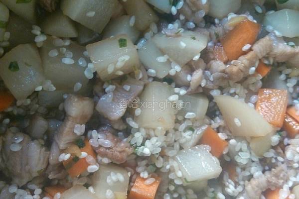 罗卜肉丁饭的做法图解8