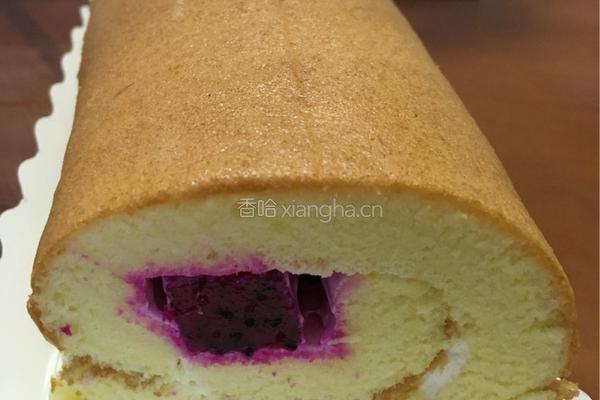 火龙果蛋糕卷的做法图解24