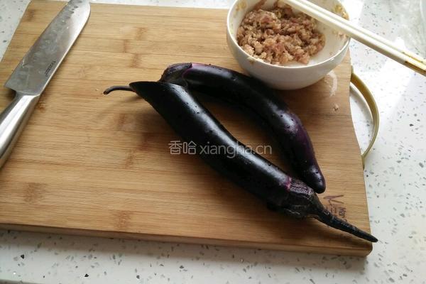 鱼香茄盒的做法图解1