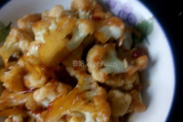 素炒花菜的做法图解4