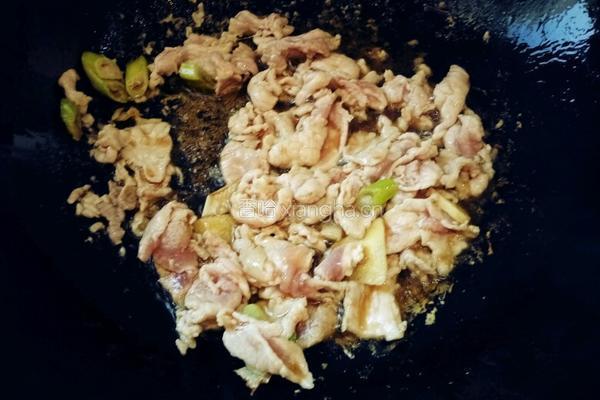 肉炒蒜苔的做法图解3