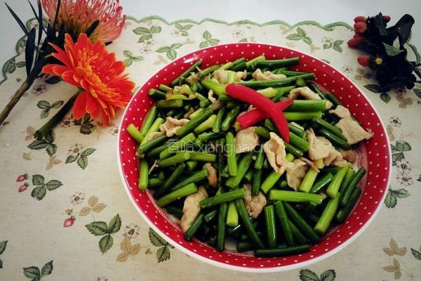 肉炒蒜苔的做法图解5