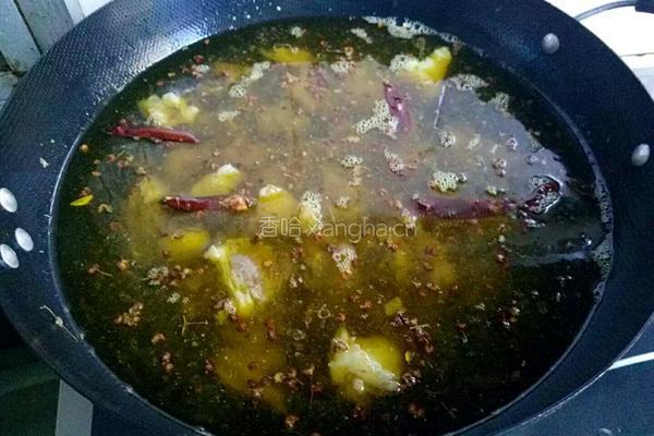 农家干豆角焖鸡的做法图解8
