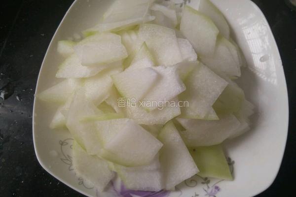 豆豉辣椒炒冬瓜的做法图解1