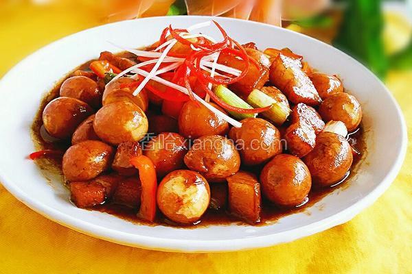 蒜香五花肉烧鹌鹑蛋(浓汁版)