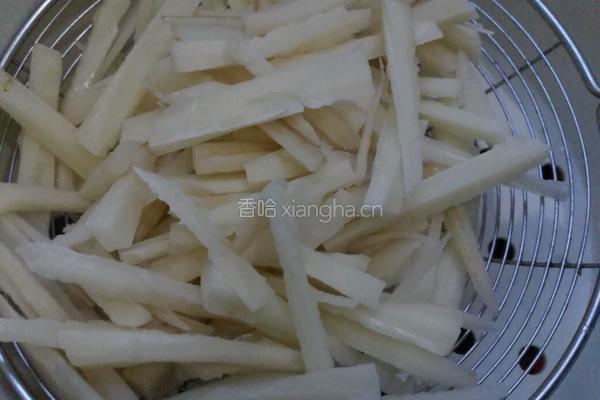 炒藕条的做法图解1