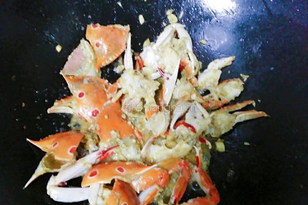 炒蟹的做法图解4