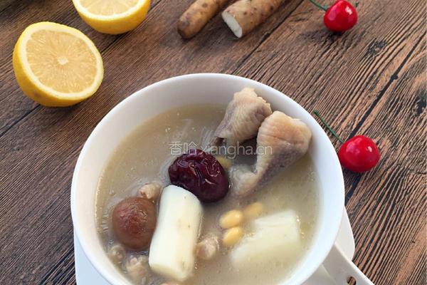 山药黄豆炖鸡爪的做法图解4