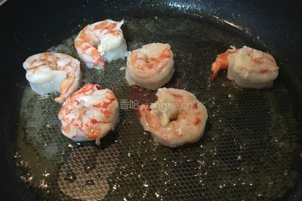 鲜虾芦笋意大利炖饭的做法图解3