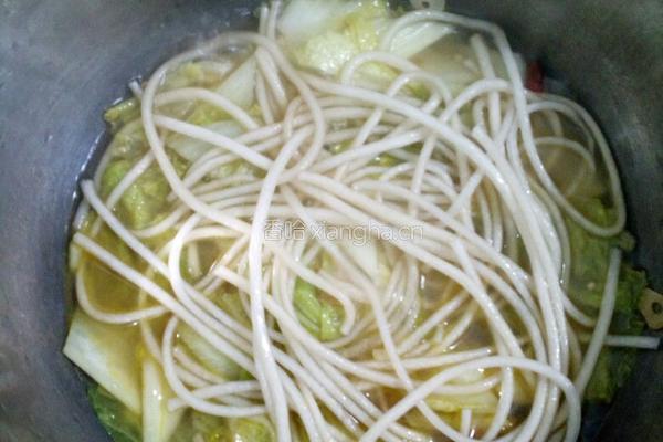 白菜炖粉条的做法图解6