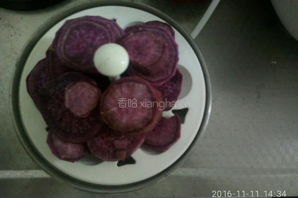 紫薯糯米丸的做法图解3