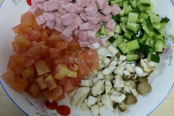 五彩馒头丁的做法图解4