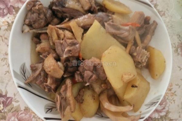 鸭肉焖土豆（微辣）的做法图解4